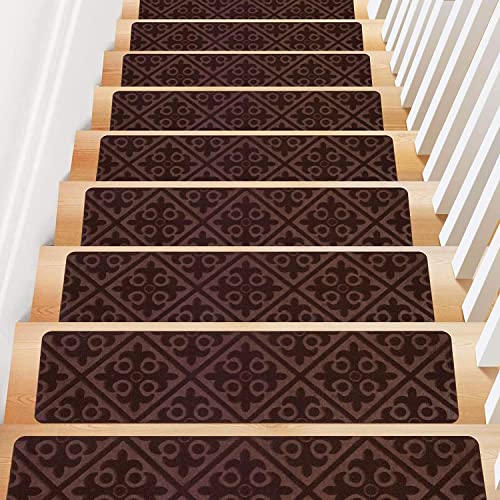 TREADSAFE 8" X 30" (15 in Pack) NonSlip Carpet Stair Treads NonSkid