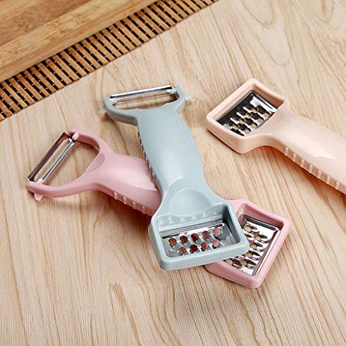 TADAMI Multi-Functional Vegetable Grater,Multi-Function Grater Stainless Steel Potato Radish Garlic Grinding Slicer Tool (Blue)