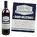 Daddy's First Milestones - Gift For Men - Wine Bottle Label Stickers - Set of 4
