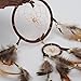 Dream Catchers Brown Handmade Beaded Feather Native American Dreamcatcher Circular Net for Car Kids Bed Room Wall Hanging Decoration Decor Ornament Craft, Dia of Circle: 4.33inch/11cm &1.97inch/5cm