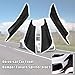 Alpha Racing Ruien Universal 4 PCS Plastic Car Front Bumper Canard Splitter Canards Exterior Black