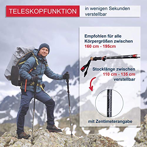 ATACAMA Wandelstokken telescopisch - Nordic Walking stokken dames en heren - Nordic Walking stokken verstelbare rubberen… - Image 5