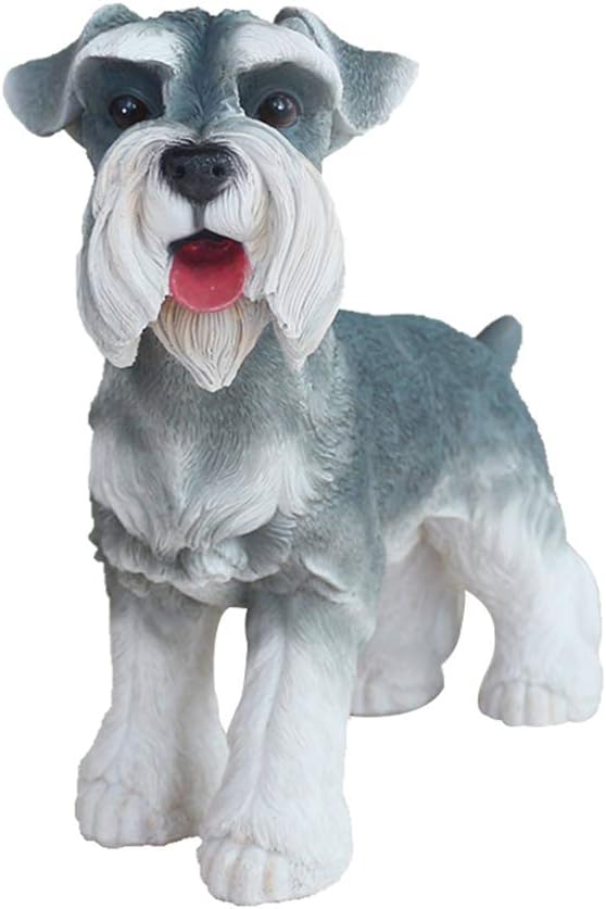 Danmu 1Pc of Polyresin Schnauzer Dog Statue Garden Statues