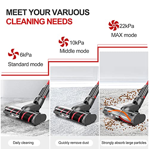Cordless Vacuum Cleaner,Aucma by whall Cordless Stick Vacuum with 22Kpa
