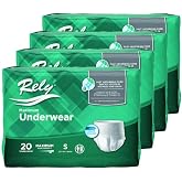 Rely&reg; Maximum Protective Underwear, Disposable, Maximum Absorbency, Small (20" - 31"), 80 Count