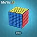 Leoie 8x8 Magic Puzzle Cube Twist Puzzle Speed Cube Adult Kids Educational Toy Gift Competition Game black base