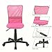 EuroStile Desk Chair Mid-Back Adjustable Mesh Chair Ergonomic Swivel Computer Office Chair 8252S(Pink)