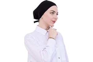 Prien Soft Undercap Hijab for Women, Cotton Islamic Bonnet, Muslim Head Scarf Inner Cap for Prayer Wear, Turban Hat Ramadan