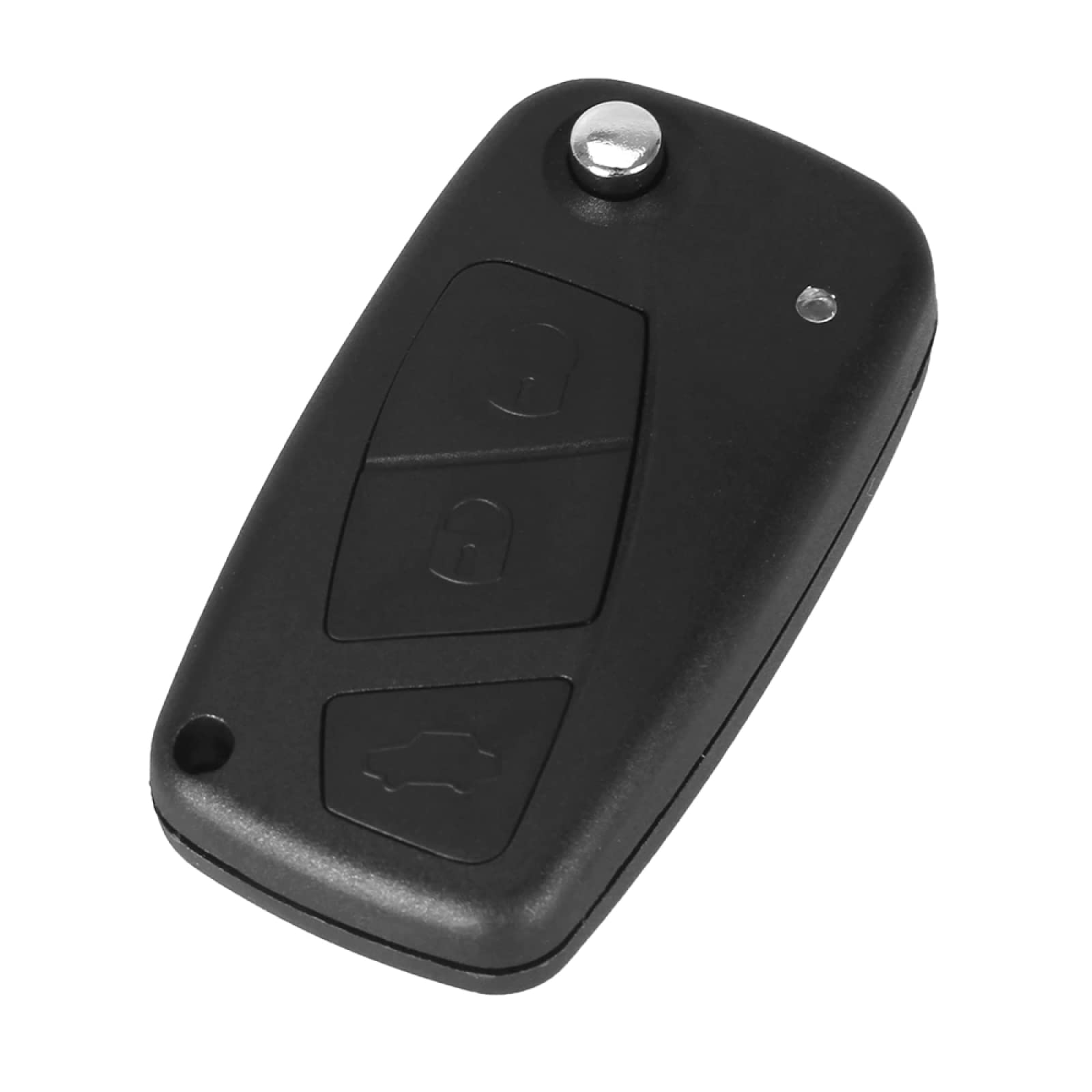 SALPIE Black 3-Button Rubber Remote Control Shell Replacement Key Shell for Fiat Panda (2003-2013), Grande Punto, Punto, Ducato, Stilo, Ulysse