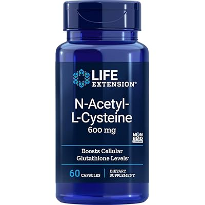 Life Extension N-Acetyl Cysteine 600 mg 60 Veg Caps 2 Pack