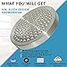 ShowerMaxx, Luxury Spa Series: Brushed Nickel Rain Shower Head, 6-Inch Round Rain Showerhead with 360 Tilt, Experience Rainfall with MAXX Comfort and Elegance (Brushed Nickel)