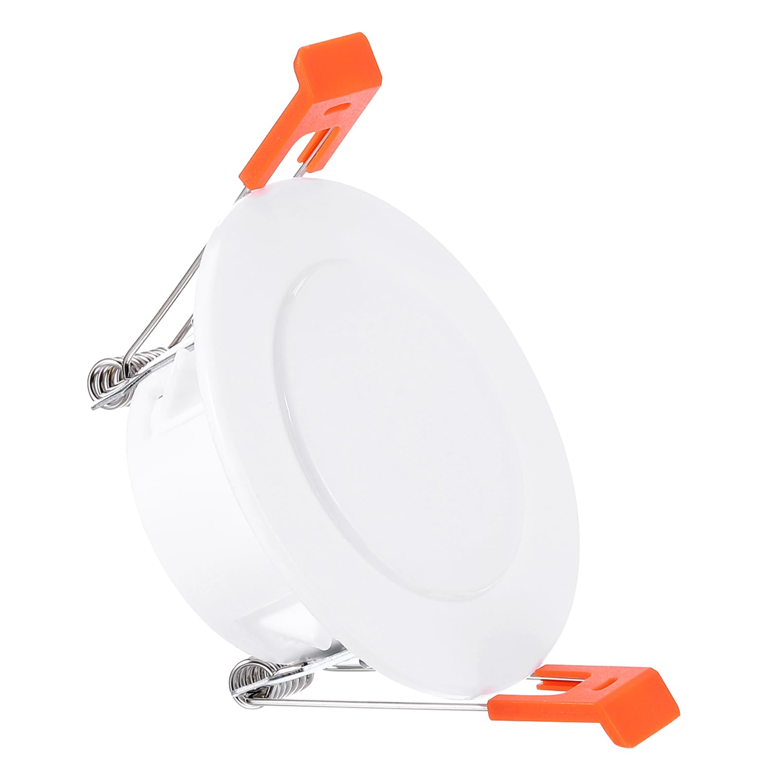 PATIKIL 3.1" Spring Ceiling Cover Plate, Recessed Light Trim Wall Mount Downlight Hole Cap Decorative Panel with Buckle Suitable for 2.4-2.7inch Round Hole Glass Ceiling Openings, White