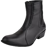 LIBERTYZENO Mens Animal Print & Plain Leather Adults High Ankle Retro Dress Boots for Easter Gift