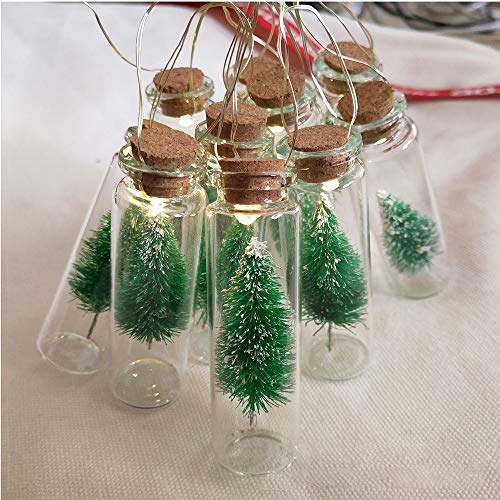 1M Battery Christmas Tree Mason Jar String Fairy Lights Glass Bottle Garland
