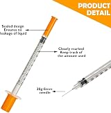 MinLUOCER 1ml Syringe 30G8mm Multifunctional Measuring Feeding Pet Syringes (10) view 3