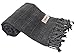 Bersuse 100% Cotton Troy Stonewashed Turkish Towel - 37x70 Inches, Black