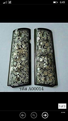 Mother of Pearl Inlay 1911 Wood Grips Gun Parts S&w Colt Kimber Springfield Bl Skull Rosewood