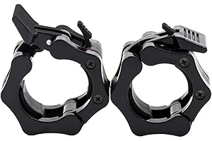 Clout Fitness Barbell Clamps Collars for 2 Inch Olympic Size Barbell