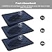 LANGRIA Bath Mats Memory Foam Bathroom Rugs Water Absorbent Fast Dry Soft Comfortable Stylish Coral Fleece Surface,17'' x 24'' (Navy Blue, 2 Pieces)