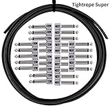 LAVA CABLE TIGHTROPE SOLDER-FREE SUPER KIT 30' CABLE 30 RA PLUGS (Black)