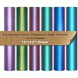 Chameleon Heat Transfer Vinyl Sheets HTV 6 Packs 12