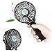 WuuYe Portable Handheld Fan, Personal Battery Operated Folding Fan with Two 2200mAh Batteries Mini USB Desk Fan for Travel & Camping, Strong Wind with SOS Light 3 Settings (black)