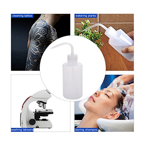 4 Packs 250ml Wash Bottle Plastic Tattoo Wash Bottle Green Soap Bottle Squeeze Diffuser Bottle Food Dispensers Salad Jam Bottle