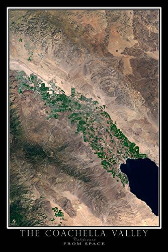 Terra Prints The Coachella Valley California Satellite Poster Map L 24 x 36 inch