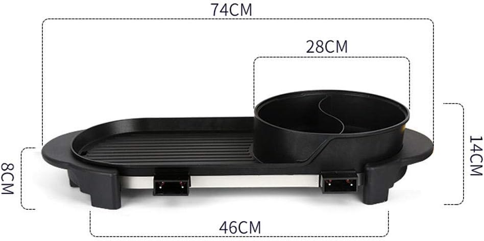 review Aigrun Dual-Purpose One-Pot Electric Barbecue Grill, Multi-Function Shabu-Shabu, Mandarin Duck Electric Barbecue Plate, Outdoor Household
