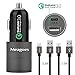 Meagoes Fast PD Car Charger, Compatible for Google Pixel 3 XL/3/3a XL/3a/2 XL/2/XL, Moto Z3 Play/Z2 Force, Samsung Note 9/8, Power Delivery & Quick Charge 3.0 Rapid Car Adapter with 2 USB Type C Cords