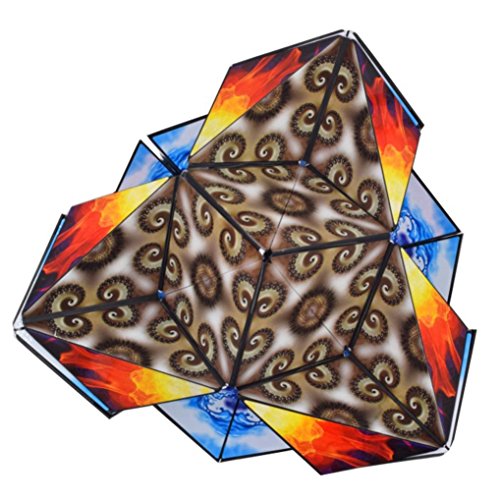 Hometom Magic Cube, Novelty Amazing Star Cube Transforming Cube Geometric Fidget Puzzle Magic Infinite Cube (Muti-Color)