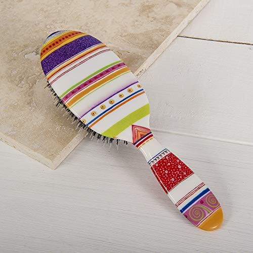 Rock & Ruddle Natural Mixed Boar Bristle Hair Brush for Women and Kids (Large, 21cm) - Image 5