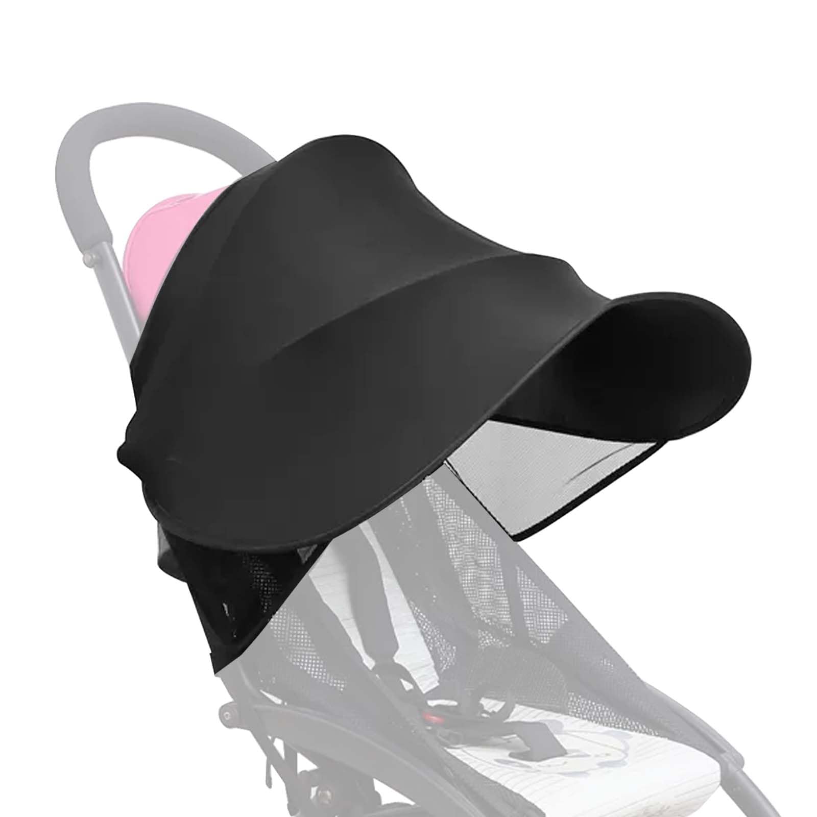 KYSUN Universal Stroller Sun Shade Cover, Pram Buggy Canopy, Baby Carriage Shade Shield, Foldable Stroller Sun Shade Canopy, Universal Baby Sunshade UV Protection for Pushchair, Buggy, Stroller, Black