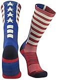 TCK Sports Old Glory USA American Flag Crew Socks Basketball Football Softball Lacrosse
