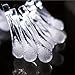 Vmanoo Battery Operated Optional Automatic Timer String Lights 30 LED Water Drop Fairy Christmas Lighting Decor with 5 Modes For Outdoor, Indoor, Garden, Patio, Bedroom Wedding Decorations (White)