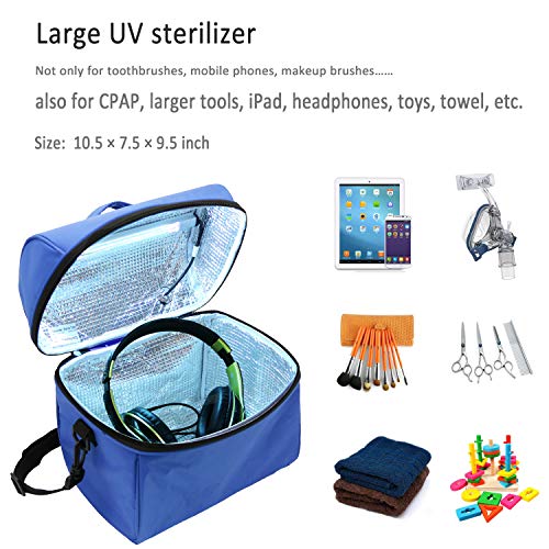 UV-C Light UV Cleaner Sterilization Bag Portable for CPAP Tool/USB Input/Jumbo Size Capacity/Timer 5 Minutes/UVC Without Ozone Smell - Thumbnail 3