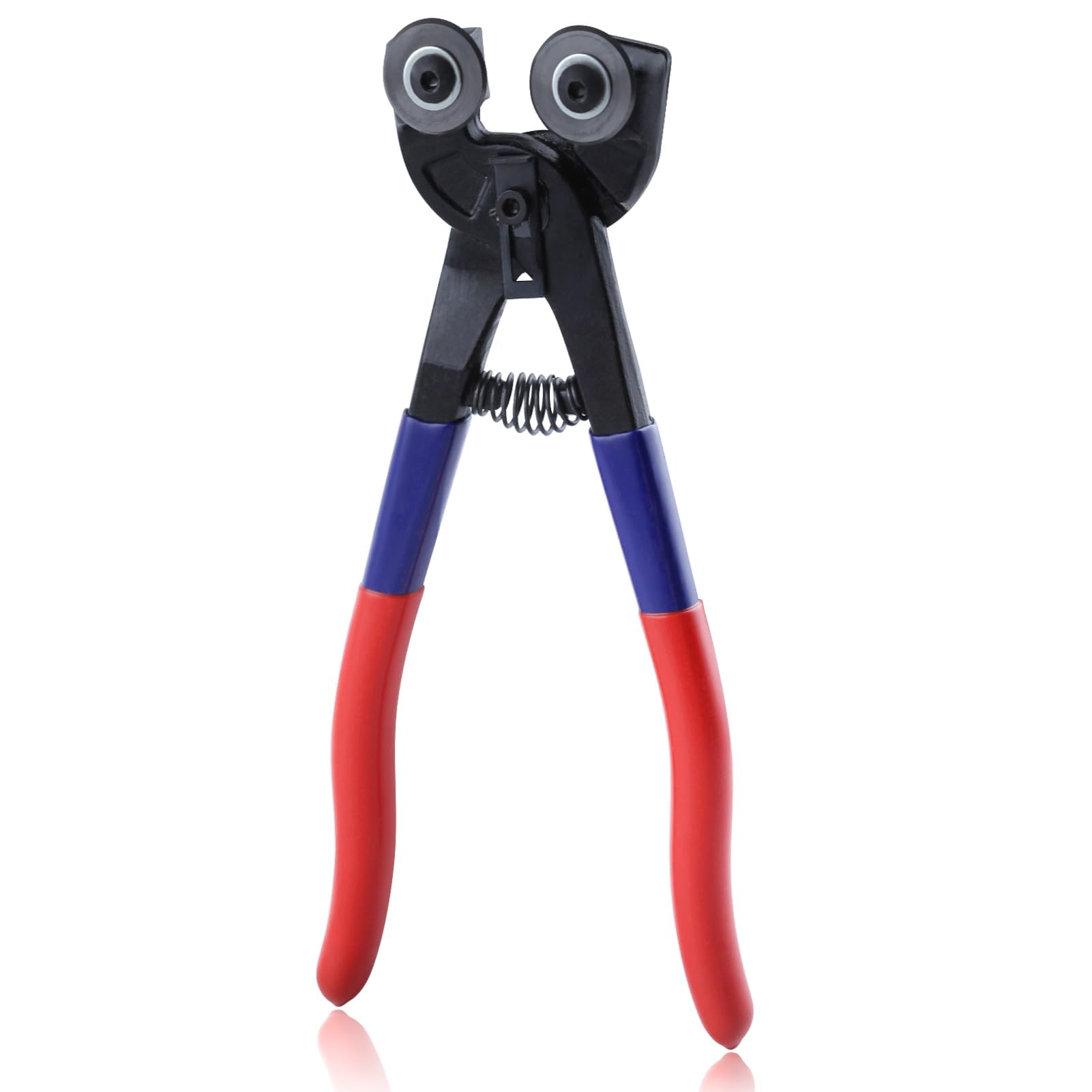 GOLD DEER 8 Inches Glass Tile Nippers Mosaic Tools Wheeled Mosaic Glass and Tile Nippers Glass Mosaic Cutter Mosaic Tools for Glass & Ceramic Cutting and Grinding Double Dipped Plastic Handle