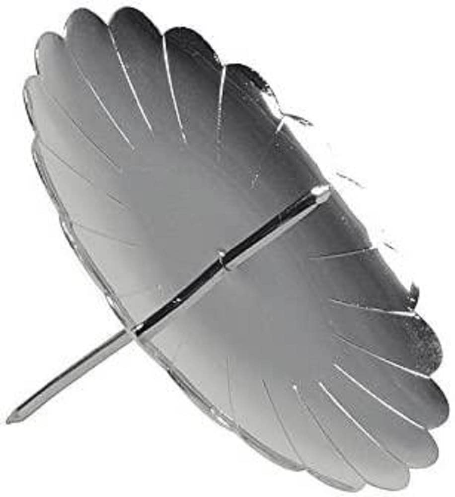 Riffelmacher 10717 Advent Candle Holder, Silver, Diameter 7.5 cm, Pack of 4 in a Bag, Advent Wreath, Christmas, Decoration, Plugs, Arrangement