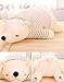 MMTTAO Stuffed Polar Bear Animal Plush Toy 24 Inch Large White Sleeping Bear Animal Stuff Soft Plushies Cute Dolls Collection Huggable Throw Pillow Cushion Gifts for Kids Children Boys Girls, 24Inches