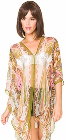 Cover Ups for Swimwear Women by Melifluos Summer Beach Wear Swimsuit Dress Skirt (Brown Green)