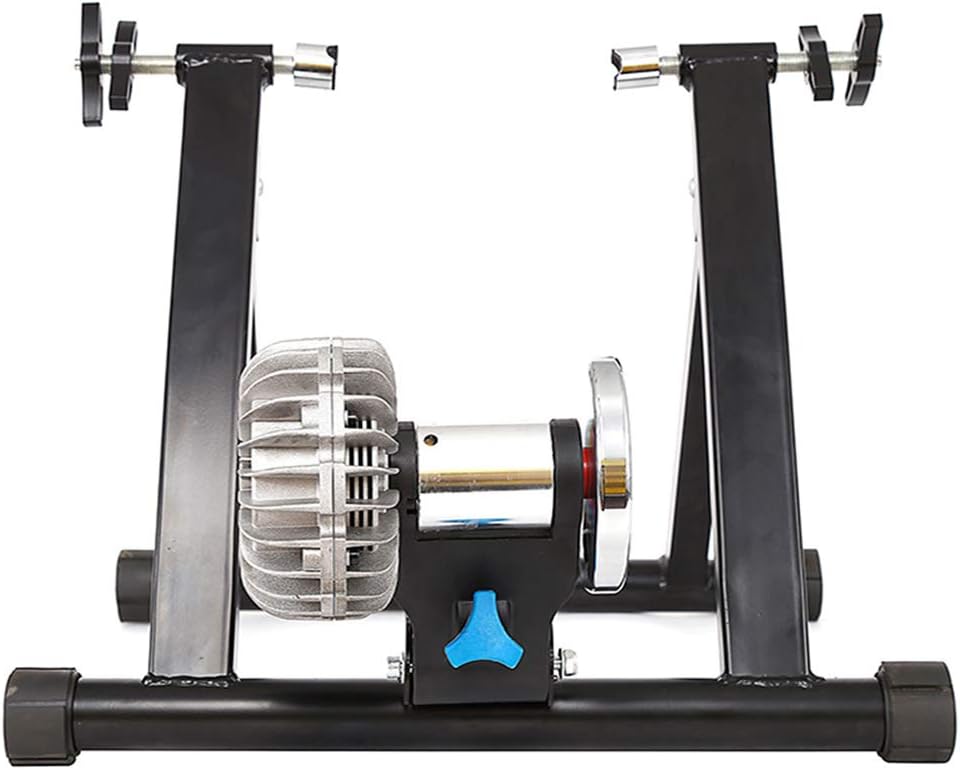 LUCKFY Bike Trainer Stand - Fluid Resistance Indoor Bicycle Exercise Stand - Mountain & Road Bike Portable Foldable Cycling Training Stand