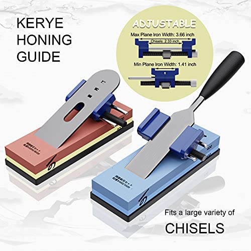 Complete Knife Sharpening Stone Set, KERYE Professional Japanese Whetstone Sharpener, Premium 4