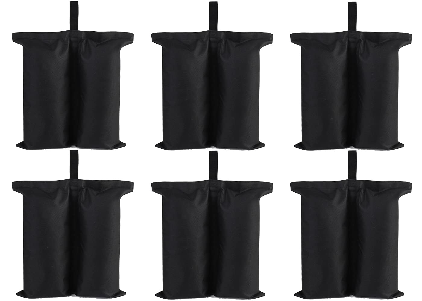 Dongawin gazebo Weights Bag Leg Weights for Pop up Canopy Tent, Patio Umbrella, Outdoor Furniture. (6small, Black)