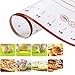 Pastry Mat Pack of 3, Non-slip Reusable Silicone Baking Mats with Measurements and Conversion Charts for Rolling Dough, Cookie Sheet Large 23.62”x 15.75”, Medium 15.75”x 11.81”, Small 10.24” x 11.42”