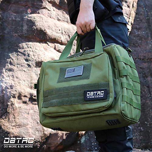 DBTAC Gun Range Bag Large Tactical Pistol Shooting Range Duffle Bag for 4+ Handguns Range Trip