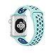 Apple Watch Band, AWStech 42mm Soft Silicone Sport Style Replacement Watch band Strap for Apple iWatch Series 1 Series 2 - Mint Green/Royal blue
