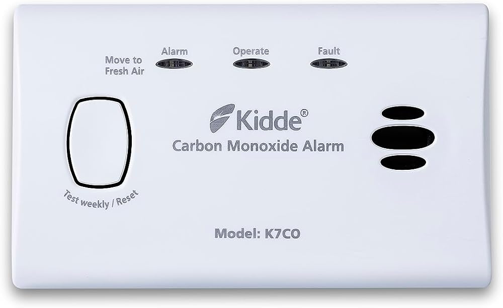 Kidde 7COC Carbon Monoxide Alarm White Power 3 x AA Replaceable Battery