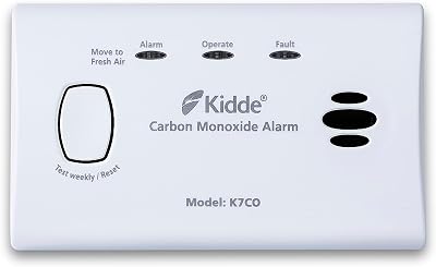 Kidde 7COC Carbon Monoxide Alarm White Power 3 x AA Replaceable Battery