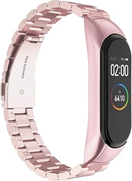 GeeRic Banda Compatible para Xiaomi Mi Band 4, de Acero ...