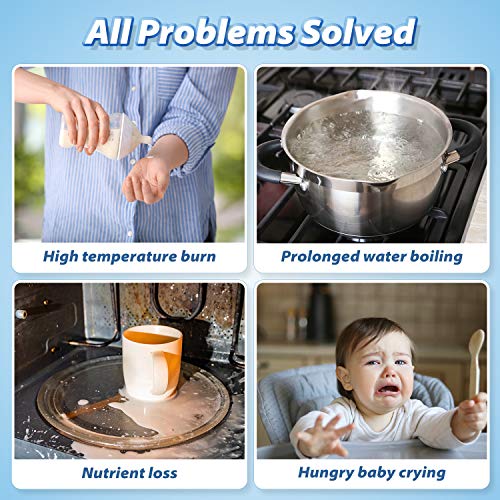 Elechomes Fast Baby Bottle Warmer for Frozen Breast Milk & Formula, 6-in-1 Baby Food Heater & Steam Sterilizer with Timer and Safe Auto-shutoff, BPA-Free, Fits Most Brands of Bottles & Jars